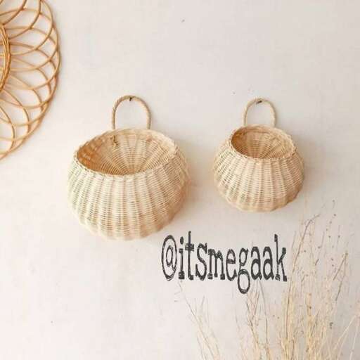 these are some of the handmade wooden baskets i have for my wall.