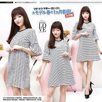 girl in striped dress