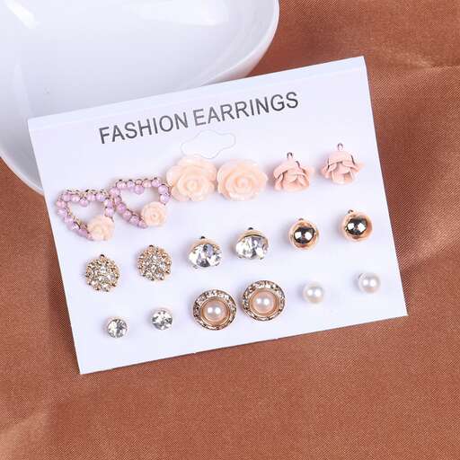 a set of earrings and earrings