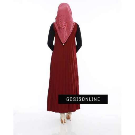 a long dress with a hood