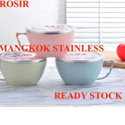 a set of three tea cups with a lid.