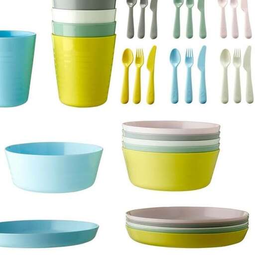 a set of colorful bowls and bowls.
