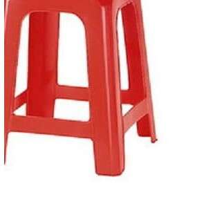 a red stool with a red seat.