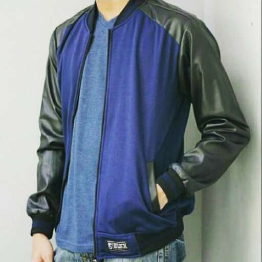 leather jacket with a zipper