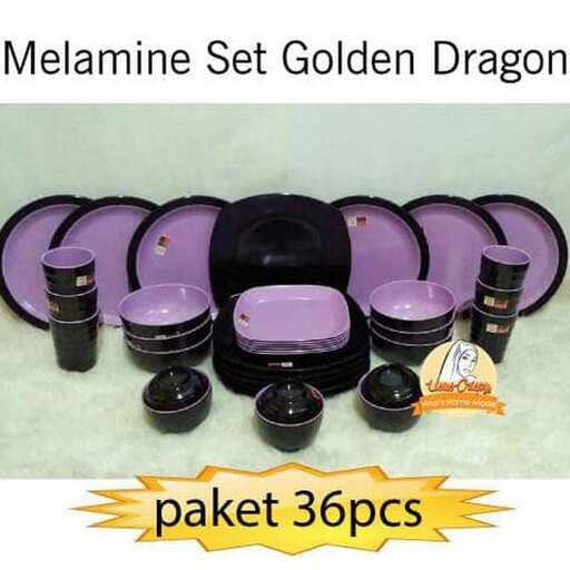 a set of purple and black bags with a gold body.
