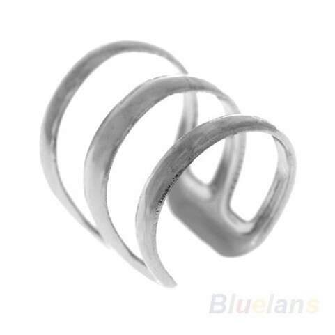 a pair of silver hoop earrings