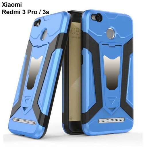 a blue and black cell phone case with a back cover.