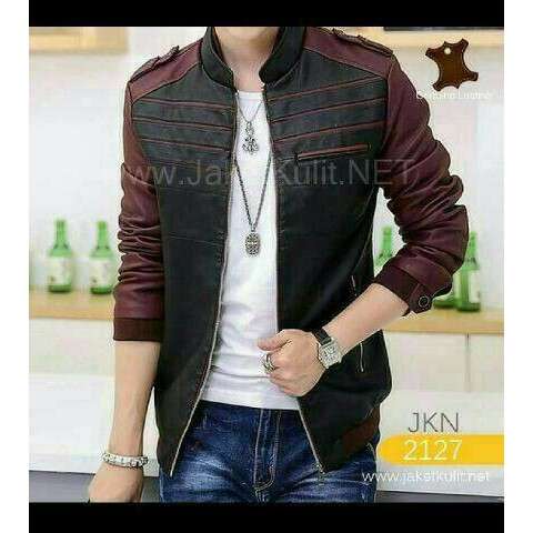 leather jacket with a zipper