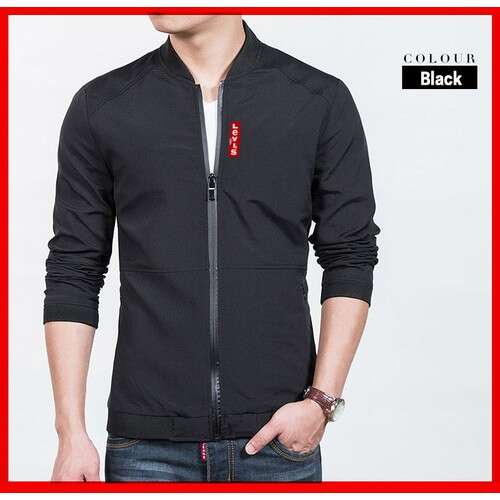men's black men's jacket with a zipper