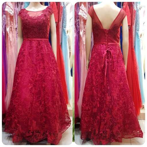 i love the idea of a red dress with a lace trim.