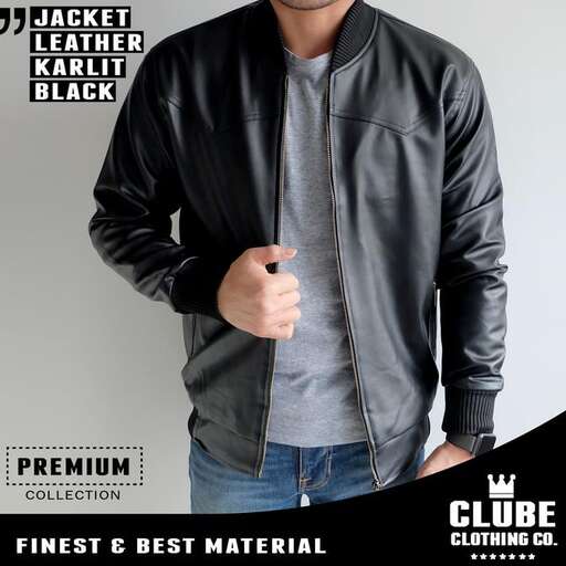 person is a great example of a man in a leather jacket.