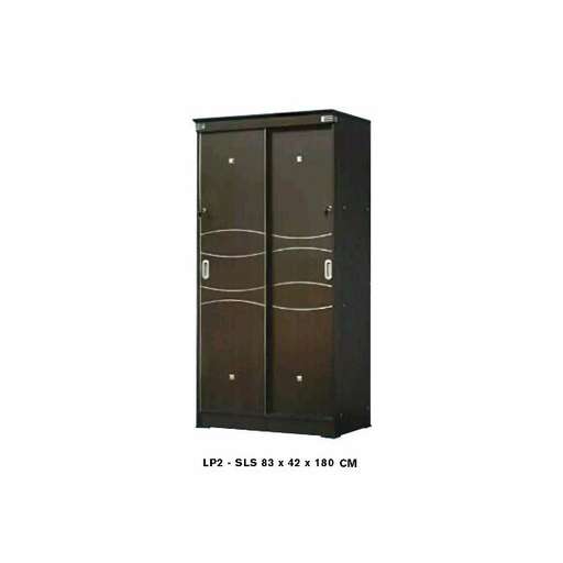 a tall black cabinet with silver handles.
