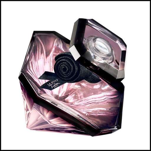 pink perfume in a pink bag
