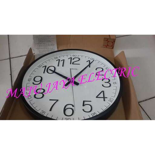 large clock with a black frame
