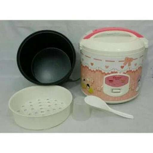 a plastic spoon and a measuring cup are shown.