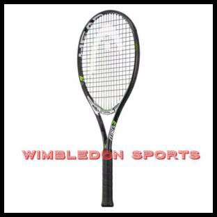 a tennis racket is shown on a white background.