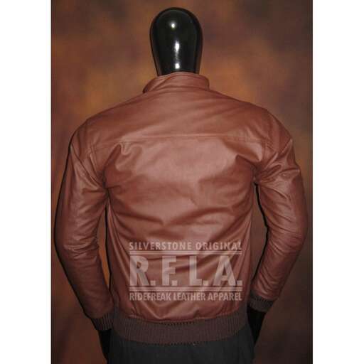 leather jacket with a zipper