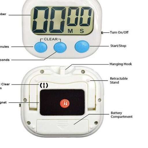 a digital clock with a digital display showing the temperature.