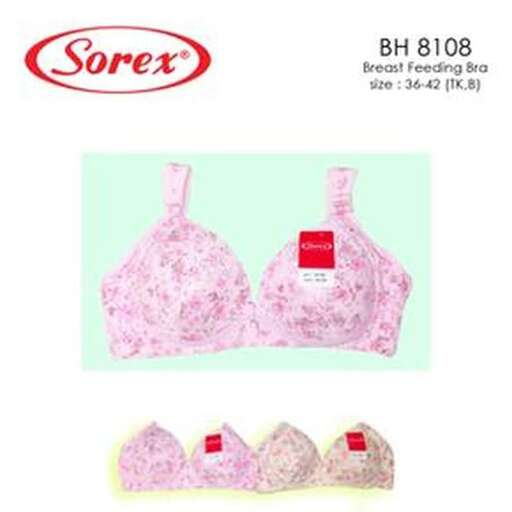 pink bra with a pink flower pattern