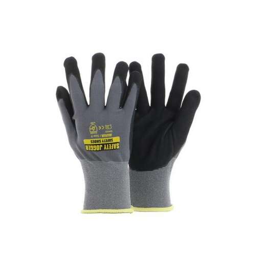 gloves with a yellow stripe