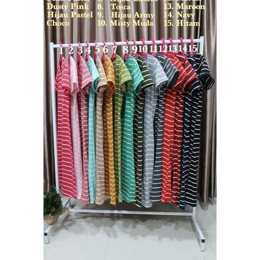 a rack of ties hanging on a rack.