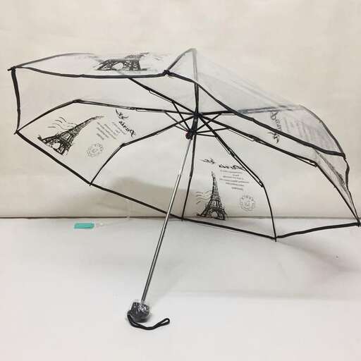 a umbrella with a picture of a ship on it.