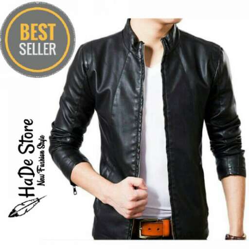 leather jacket with a white t - shirt