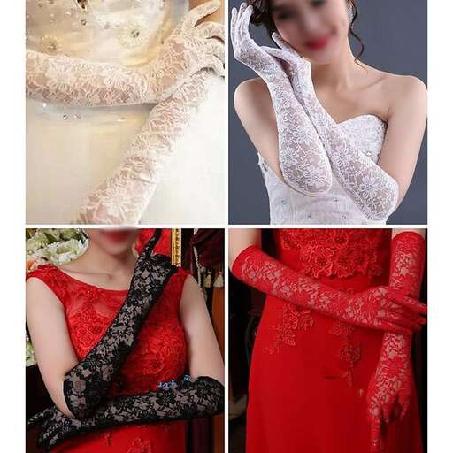 red dress with a black lace
