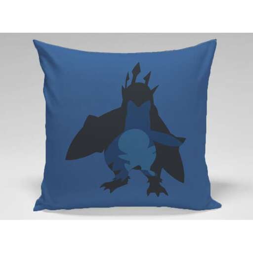 a pillow with a silhouette of a child.