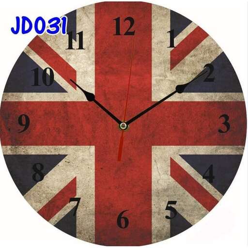 the union flag in the clock face