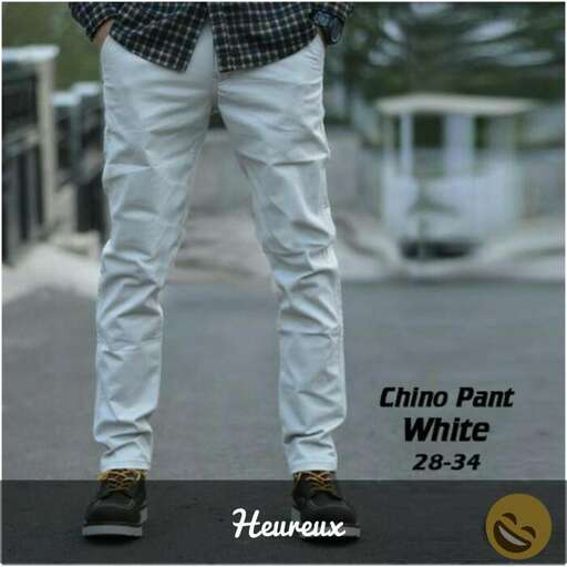 white jeans with a yellow and white pattern