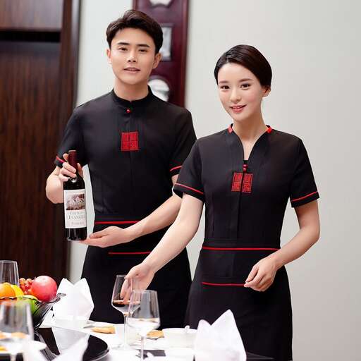 a man and a woman standing next to each other holding a bottle of wine.