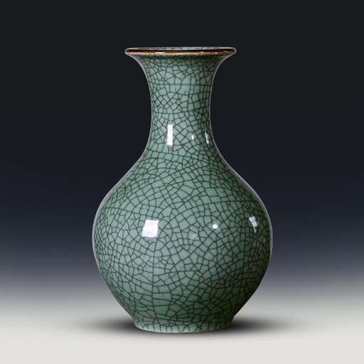 a vase with a pattern of small squares