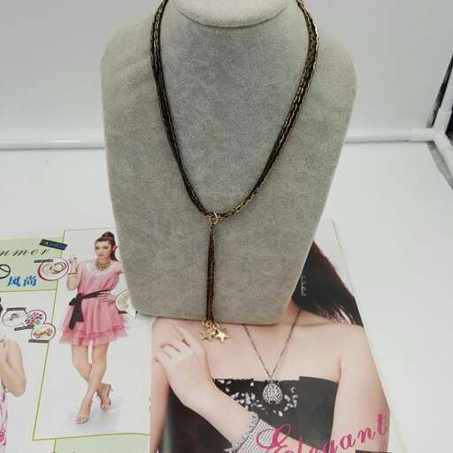 a necklace made of gold chain