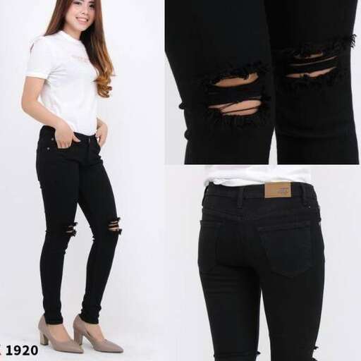 black jeans with a white t - shirt