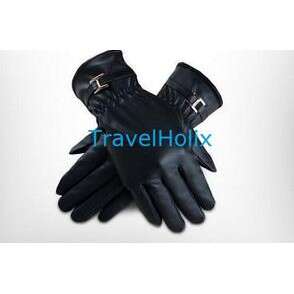 gloves with a black glove