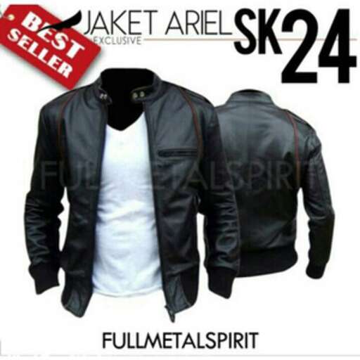 leather jacket with a white t - shirt