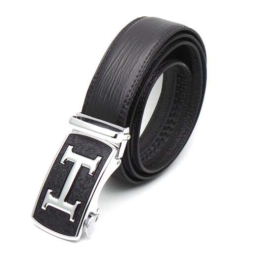 leather belt with a buckle