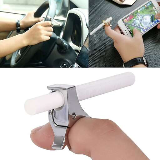 a person holding a cell phone in their hand.