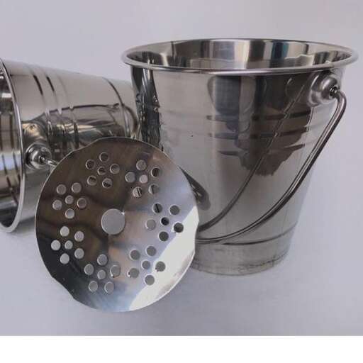 a metal cup with a metal lid and a metal ring.