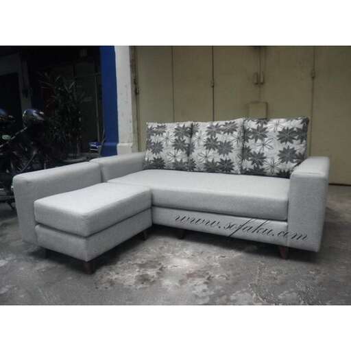 a couch made from a recycled plastic sheet.