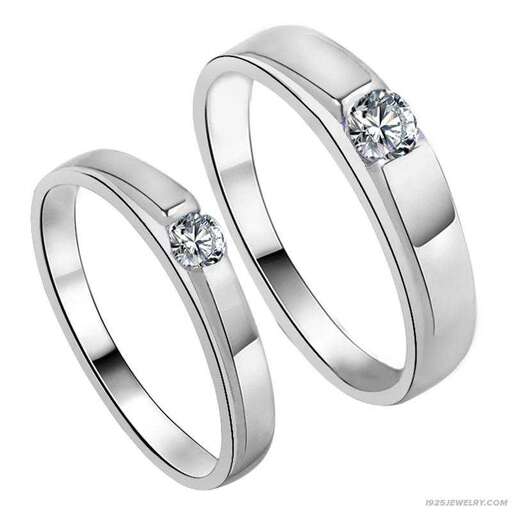 a pair of engagement rings