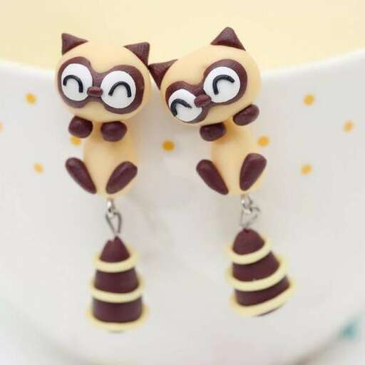 these are earrings made from polymer clay.