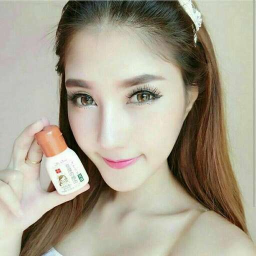 person with a pink lip