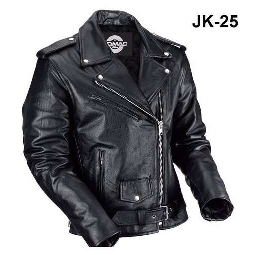 leather jacket in black with a zipper