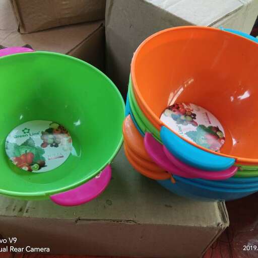 buckets for sale at a market