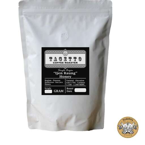 a bag of food with a label