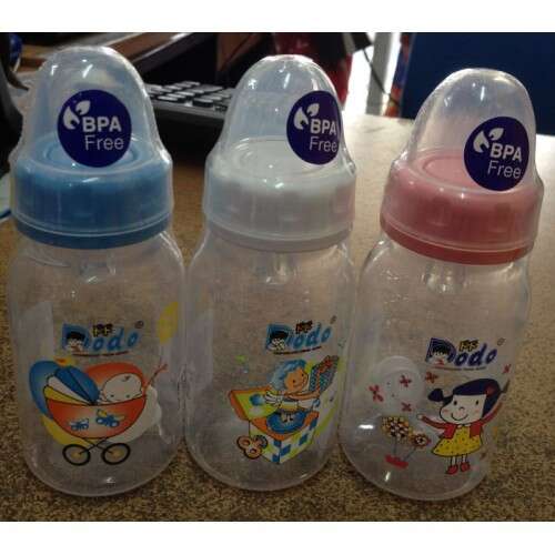 the two plastic bottles are designed to look like they are in the same manner.