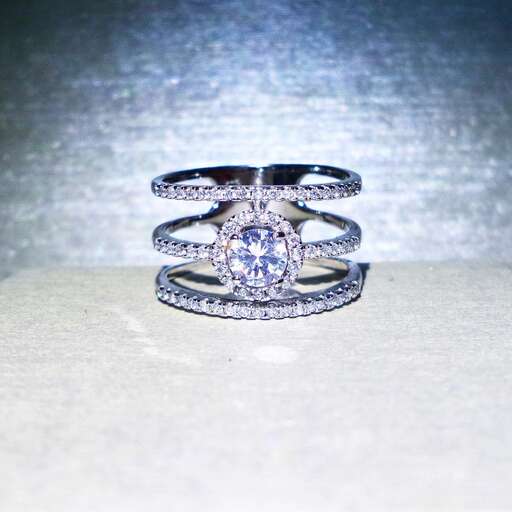 a ring with a diamond.