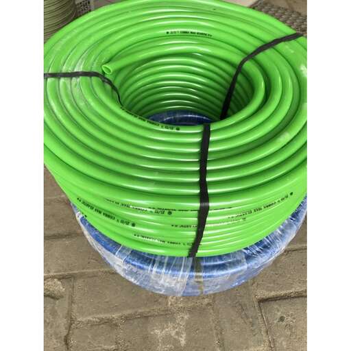 the hose that was used to carry water from the yard.